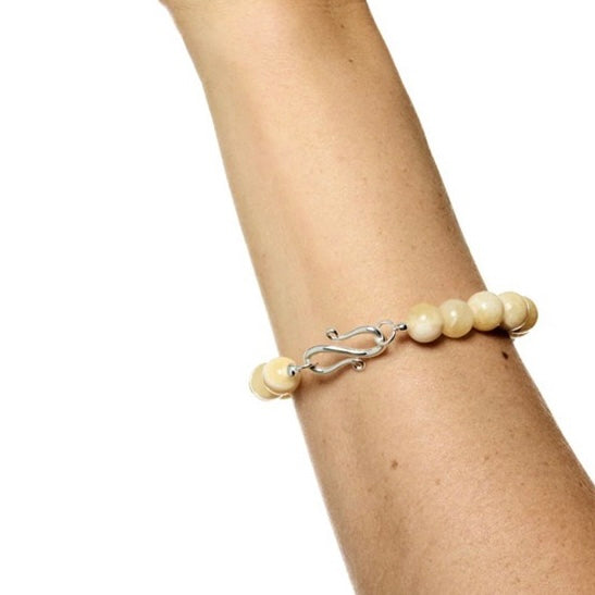 Yellow Jade Necklace & Bracelet