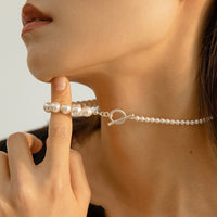 【TATIANA】Classic Swarovski 5mm Pearl Necklace ネックレス Swarovski Stella Necklace pendant Crystal pearls Star White
